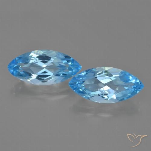 7.36ctw Natürlicher Swiss Blue Topas, Marquise, VVS