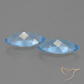 7.36 ct natürliche Swiss Blue Topas-Edelsteine, Marquise, VVS