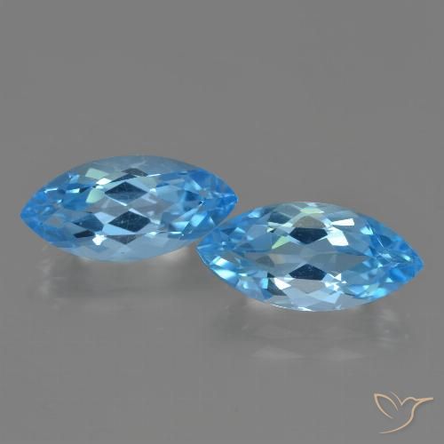 7.76ctw Natürlicher Swiss Blue Topas, Marquise, VVS-VS