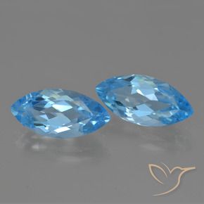 7.76 ct natürliche Swiss Blue Topas-Edelsteine, Marquise, VVS-VS