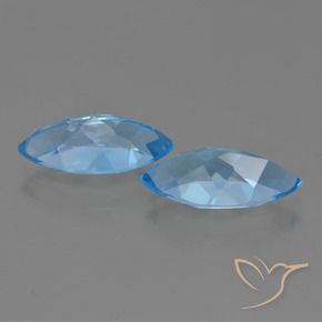 7.76 ct natürliche Swiss Blue Topas-Edelsteine, Marquise, VVS-VS
