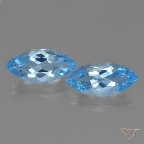 6.63ctw Natürlicher Swiss Blue Topas, Marquise, VVS-VS