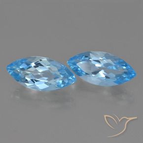 6.63 ct natürliche Swiss Blue Topas-Edelsteine, Marquise, VVS-VS