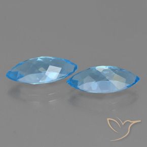 6.63 ct natürliche Swiss Blue Topas-Edelsteine, Marquise, VVS-VS