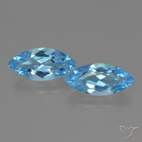 7.05ctw Natürlicher Swiss Blue Topas, Marquise, VVS-VS