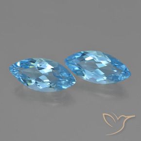 7.05 ct natürliche Swiss Blue Topas-Edelsteine, Marquise, VVS-VS
