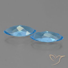 7.05 ct natürliche Swiss Blue Topas-Edelsteine, Marquise, VVS-VS
