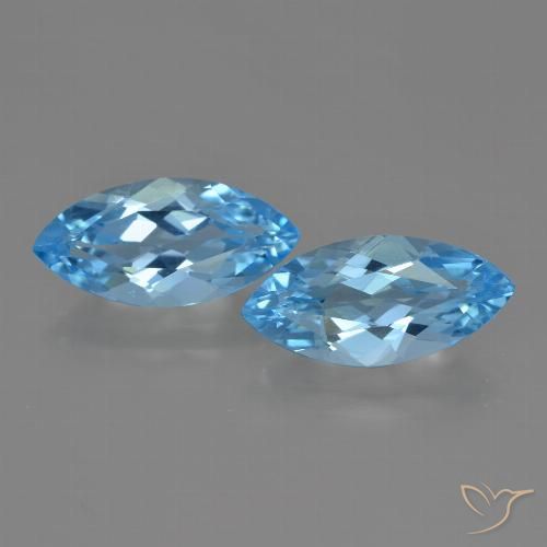 7.06ctw Natürlicher Swiss Blue Topas, Marquise, VS