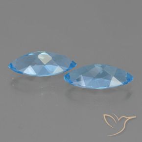 7.06 ct natürliche Swiss Blue Topas-Edelsteine, Marquise, VS