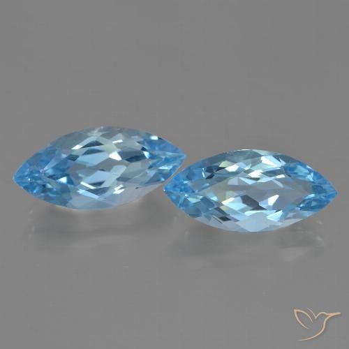 7.39ctw Natürlicher Swiss Blue Topas, Marquise, VVS-VS