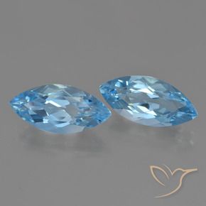 7.39 ct natürliche Swiss Blue Topas-Edelsteine, Marquise, VVS-VS