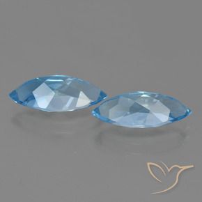 7.39 ct natürliche Swiss Blue Topas-Edelsteine, Marquise, VVS-VS