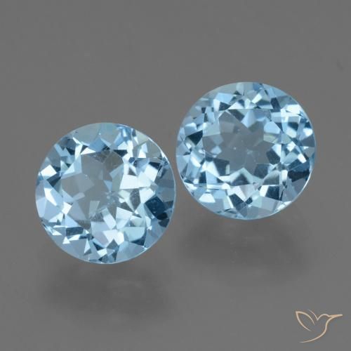 4.57 ct natürliche Himmerlblau Topas-Edelsteine, Runden, VS