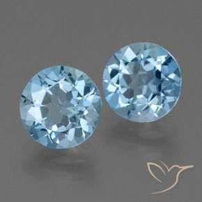 4.74 ct natürliche Himmerlblau Topas-Edelsteine, Runden, VS
