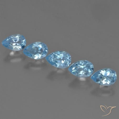 2.82ctw Natürlicher Himmerlblau Topas, Birnenform, VS