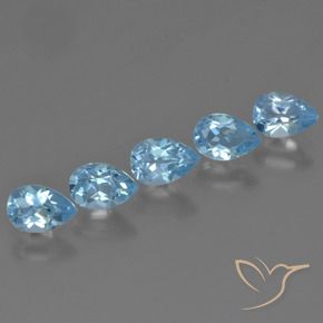 2.82 ct natürliche Himmerlblau Topas-Edelsteine, Birnenform, VS