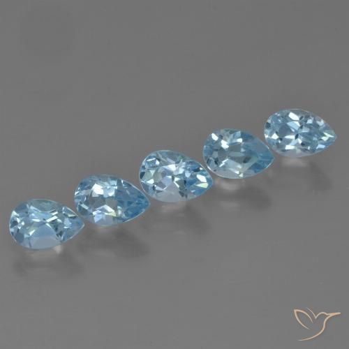 2.90ctw Natürlicher Himmerlblau Topas, Birnenform, VS