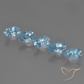 2.90 ct natürliche Himmerlblau Topas-Edelsteine, Birnenform, VS