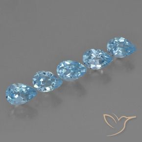 3.16 ct natürliche Himmerlblau Topas-Edelsteine, Birnenform, VS