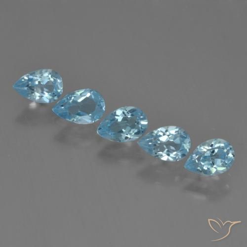 2.79ctw Natürlicher Swiss Blue Topas, Birnenform, VS
