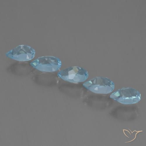 2.79 ct natürliche Swiss Blue Topas-Edelsteine, Birnenform, VS