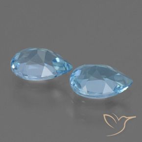 1.53 ct natürliche Himmerlblau Topas-Edelsteine, Birnenform, VVS-VS