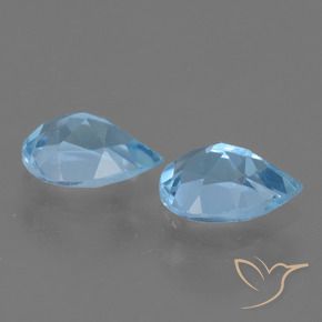 1.67 ct natürliche Swiss Blue Topas-Edelsteine, Birnenform, VS