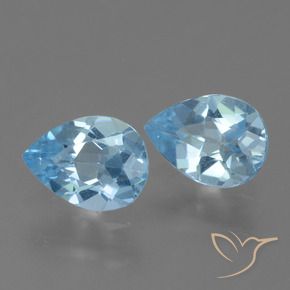 1.55 ct natürliche Himmerlblau Topas-Edelsteine, Birnenform, VVS-VS