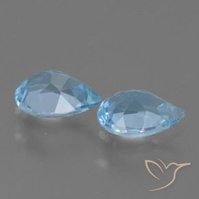 1.55 ct natürliche Himmerlblau Topas-Edelsteine, Birnenform, VVS-VS