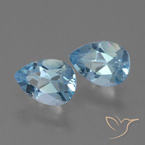 1.69 ct natürliche Himmerlblau Topas-Edelsteine, Birnenform, VVS-VS