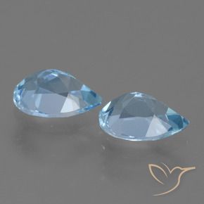 1.69 ct natürliche Himmerlblau Topas-Edelsteine, Birnenform, VVS-VS