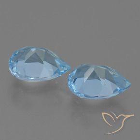 1.70 ct natürliche Himmerlblau Topas-Edelsteine, Birnenform, VVS-VS