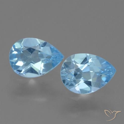 1.57ctw Natürlicher Himmerlblau Topas, Birnenform, VS