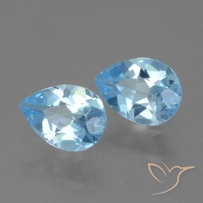 1.57 ct natürliche Himmerlblau Topas-Edelsteine, Birnenform, VS