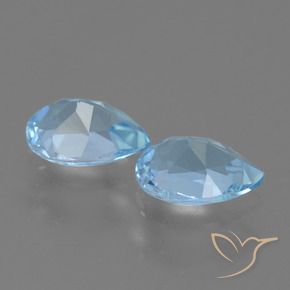 1.57 ct natürliche Himmerlblau Topas-Edelsteine, Birnenform, VS