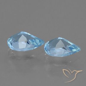 1.55 ct natürliche Himmerlblau Topas-Edelsteine, Birnenform, VVS-VS