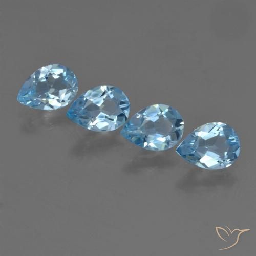 2.72ctw Natürlicher Himmerlblau Topas, Birnenform, VS