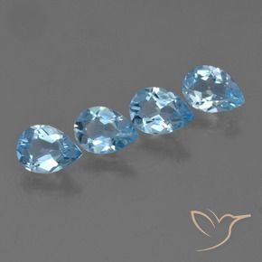 2.72 ct natürliche Himmerlblau Topas-Edelsteine, Birnenform, VS