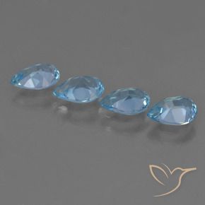 2.72 ct natürliche Himmerlblau Topas-Edelsteine, Birnenform, VS