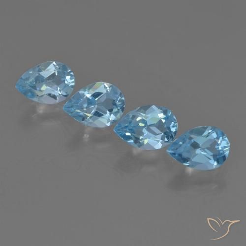 2.97ctw Natürlicher Himmerlblau Topas, Birnenform, VVS-VS