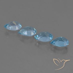 2.97 ct natürliche Himmerlblau Topas-Edelsteine, Birnenform, VVS-VS