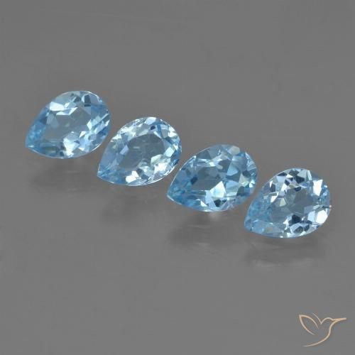 3.22ctw Natürlicher Himmerlblau Topas, Birnenform, VVS-VS