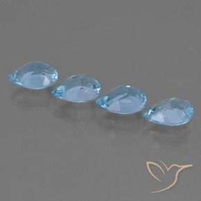 3.22 ct natürliche Himmerlblau Topas-Edelsteine, Birnenform, VVS-VS