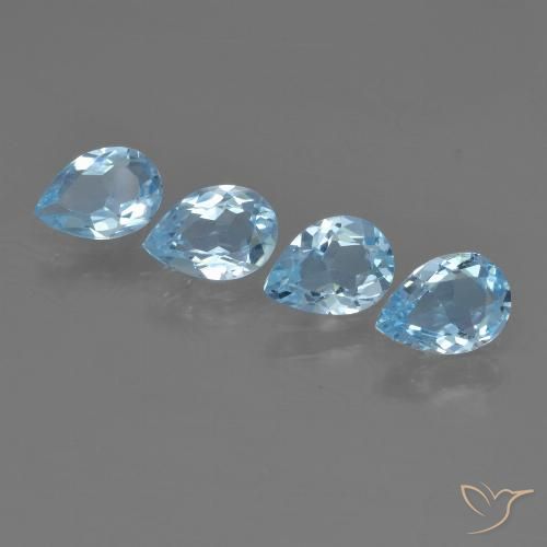 2.57ctw Natürlicher Himmerlblau Topas, Birnenform, VVS-VS