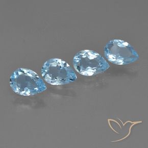 2.57 ct natürliche Himmerlblau Topas-Edelsteine, Birnenform, VVS-VS