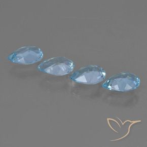 2.57 ct natürliche Himmerlblau Topas-Edelsteine, Birnenform, VVS-VS