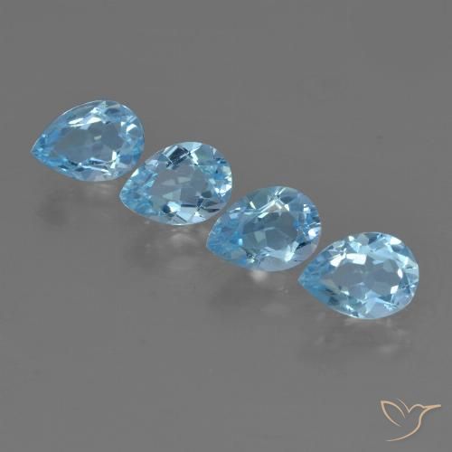3.29ctw Natürlicher Himmerlblau Topas, Birnenform, VVS-VS
