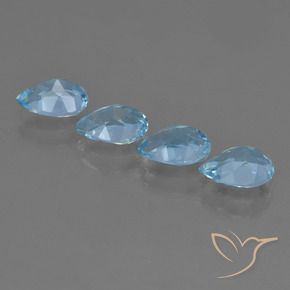3.29 ct natürliche Himmerlblau Topas-Edelsteine, Birnenform, VVS-VS