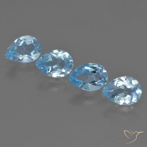 3.23ctw Natürlicher Himmerlblau Topas, Birnenform, VVS-VS
