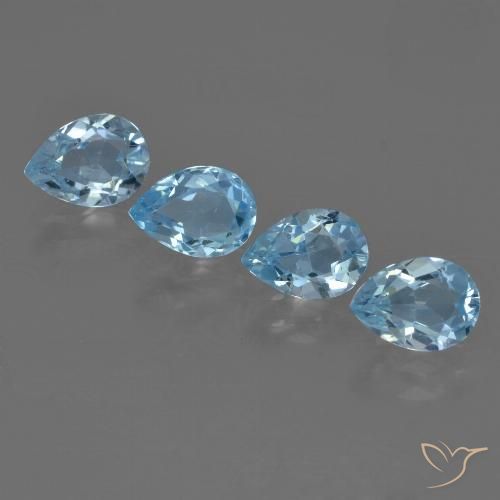 3.25ctw Natürlicher Himmerlblau Topas, Birnenform, VVS-VS